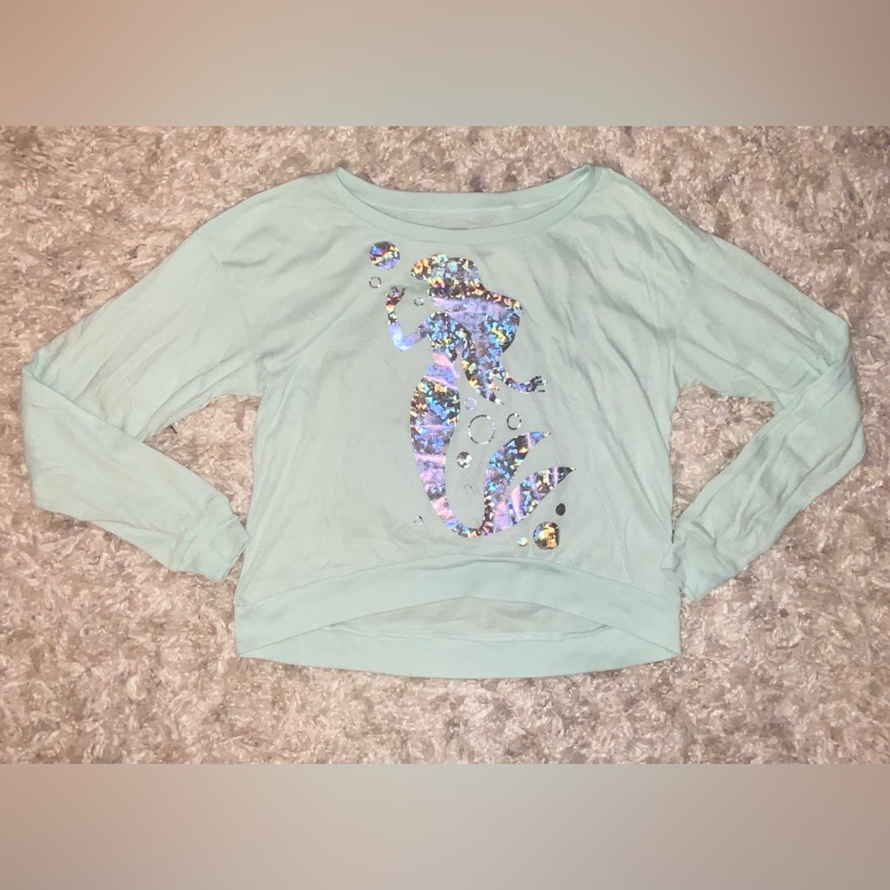 Delia*s -Turquoise- Disney  Little Mermaid Shirt Size XS
